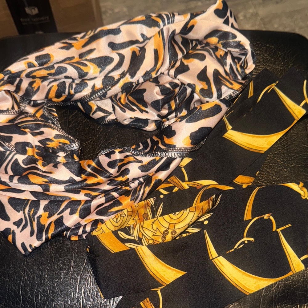 BUY NOW Animal Print and Gold Scarf & Belt/Hair Accessory